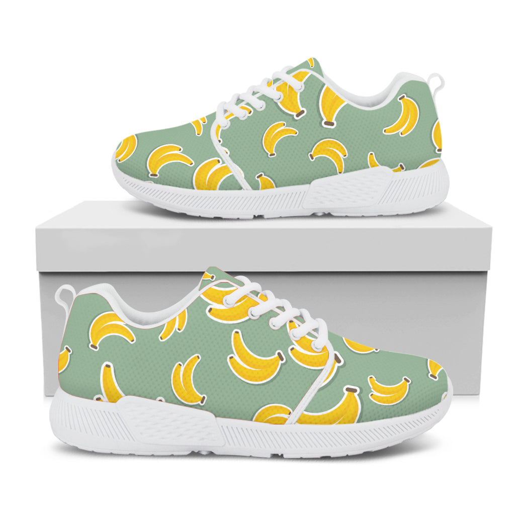 Cute Banana Pattern Print White Athletic Shoes