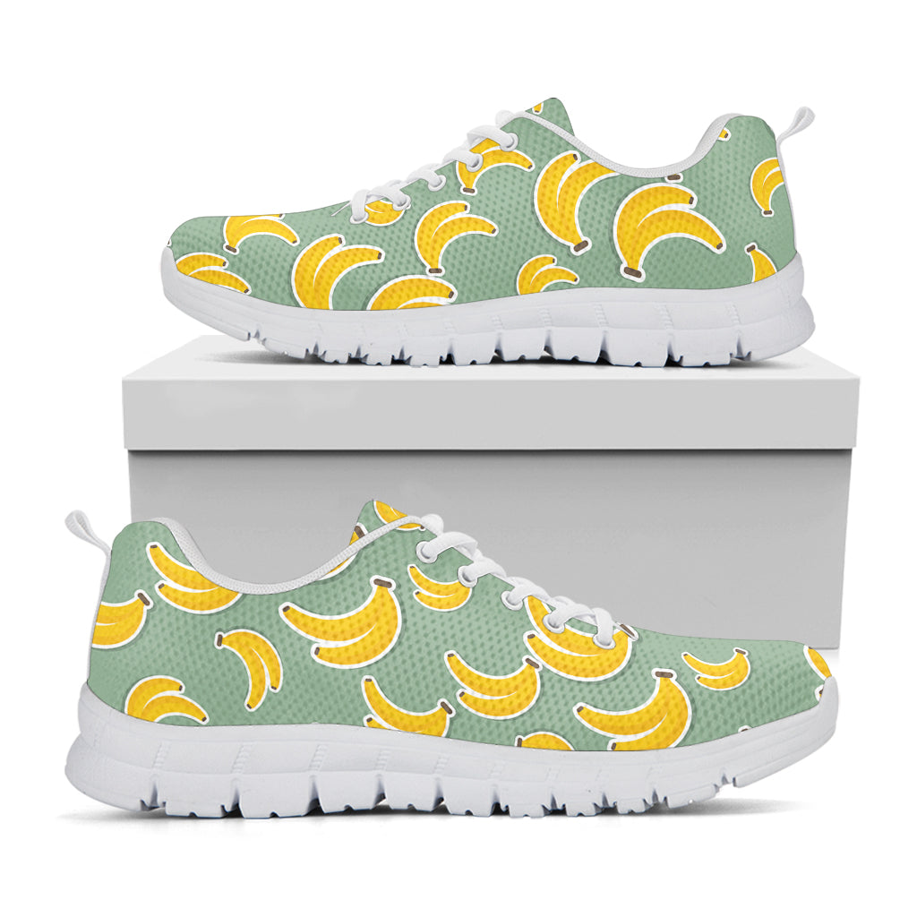 Cute Banana Pattern Print White Sneakers