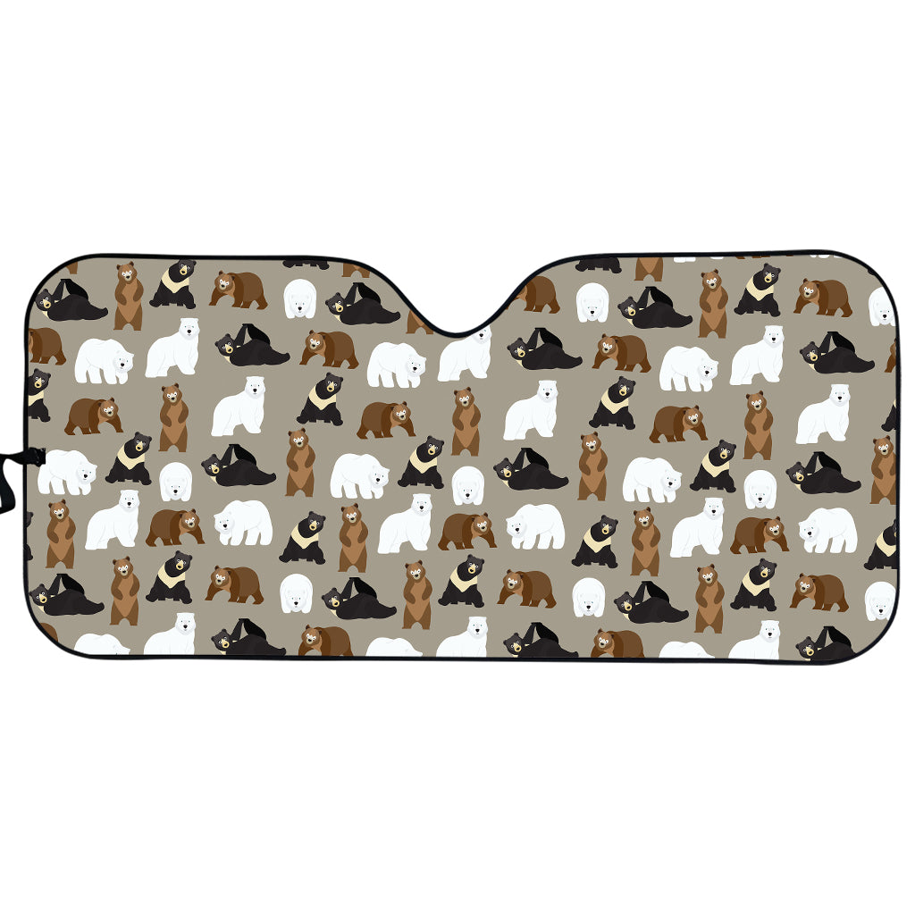 Cute Bear Pattern Print Car Sun Shade