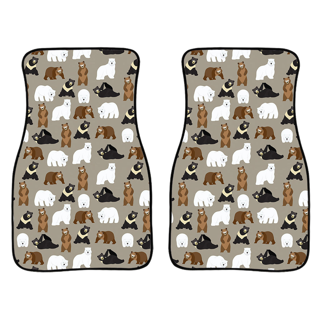 Cute Bear Pattern Print Front Car Floor Mats