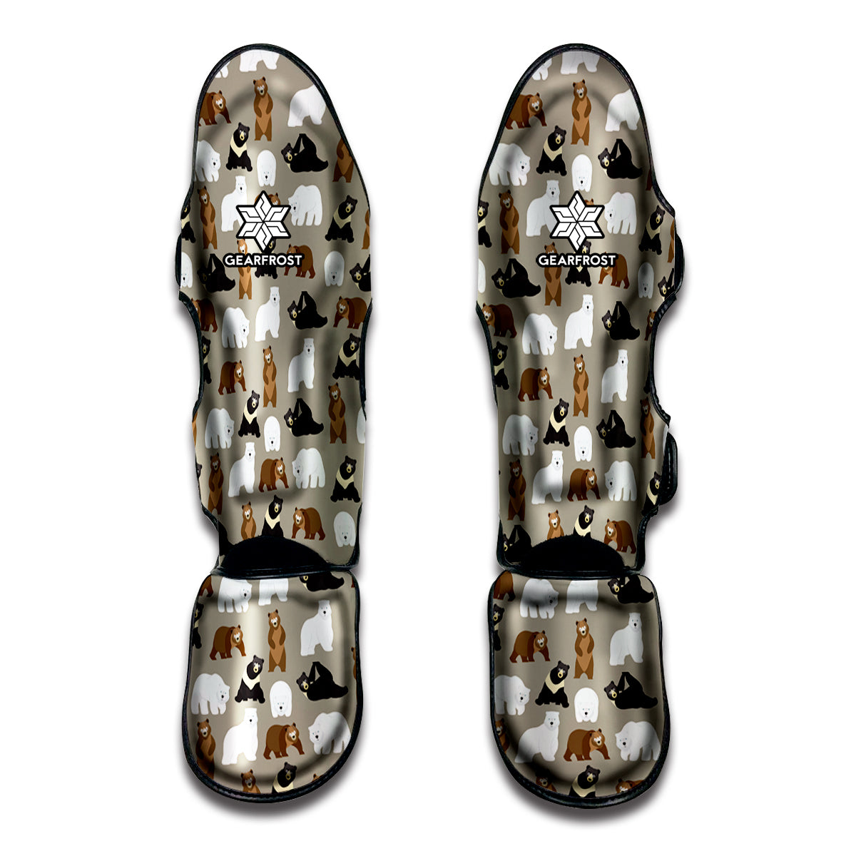 Cute Bear Pattern Print Muay Thai Shin Guards