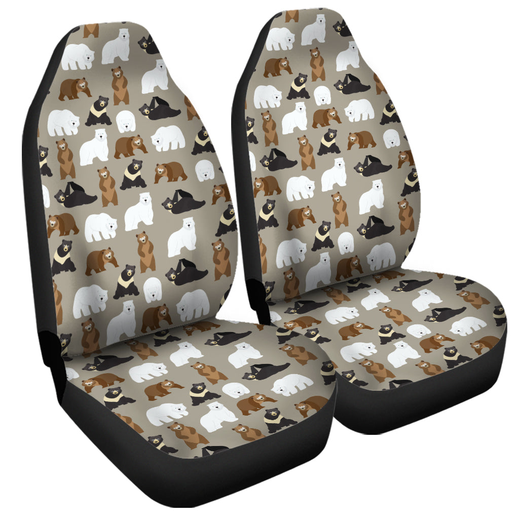 Cute Bear Pattern Print Universal Fit Car Seat Covers