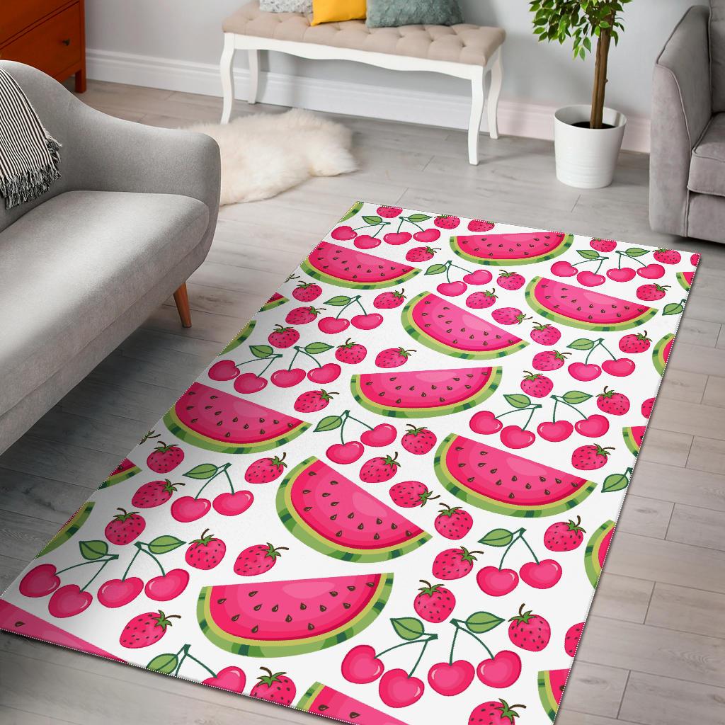 Cute Berry Watermelon Pattern Print Area Rug