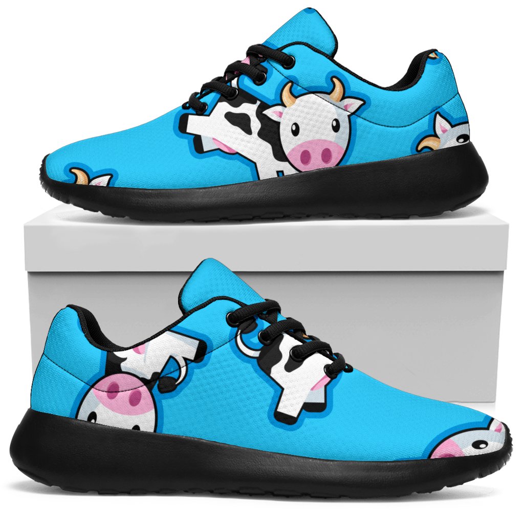 Cute Cartoon Baby Cow Pattern Print Sport Sneakers