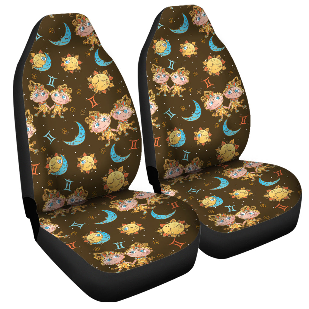 Cute Cartoon Gemini Pattern Print Universal Fit Car Seat Covers