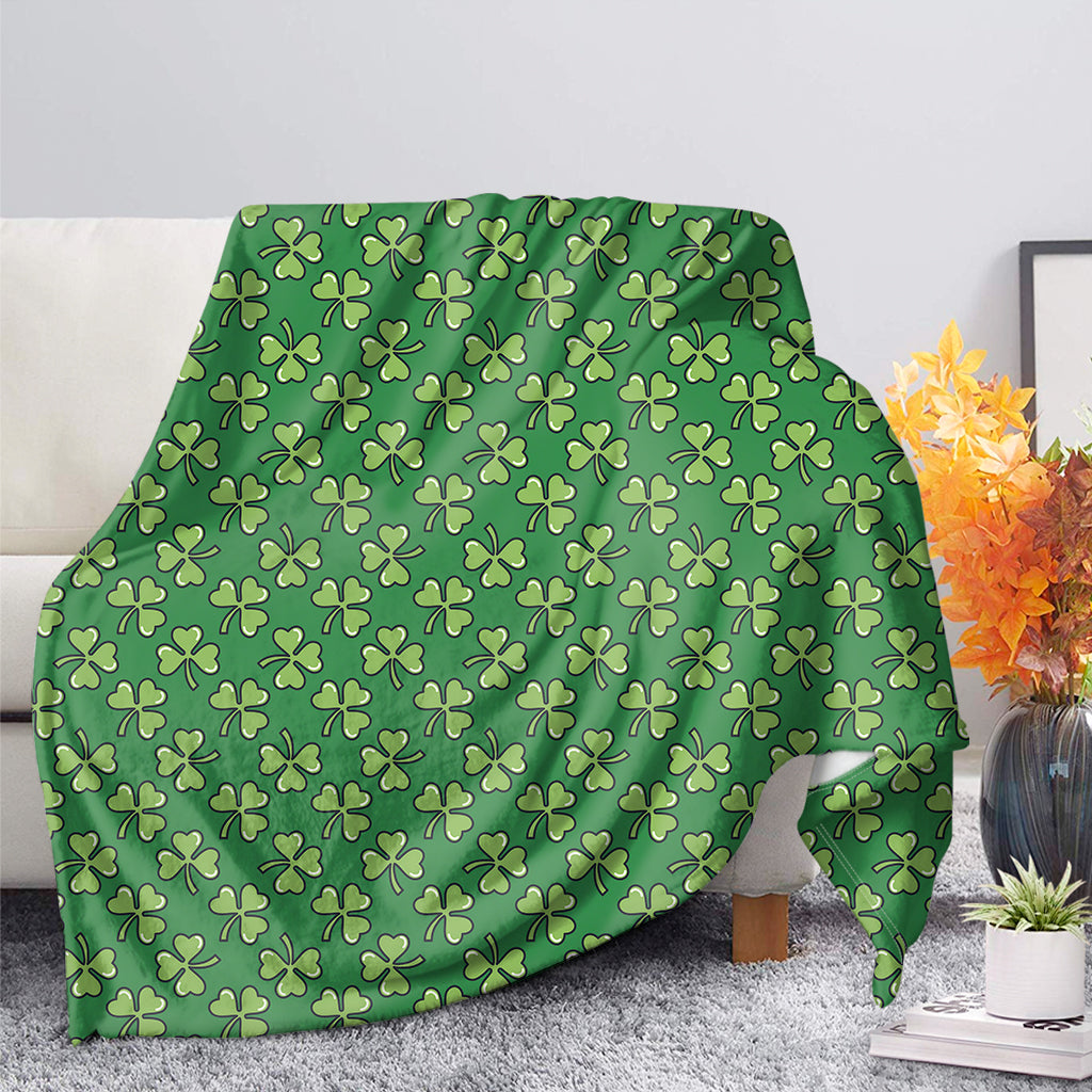 Cute Clover St. Patrick's Day Print Blanket