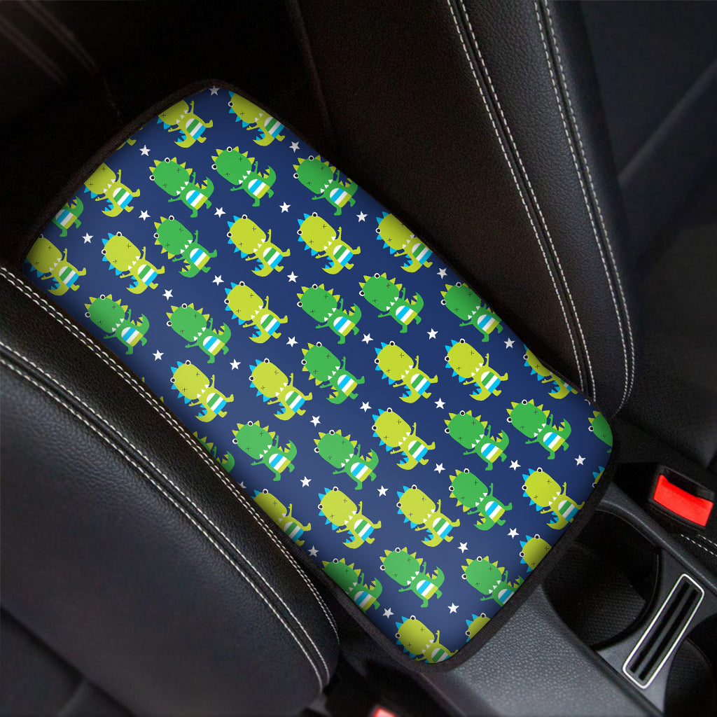 Cute Dino T-Rex Pattern Print Car Center Console Cover