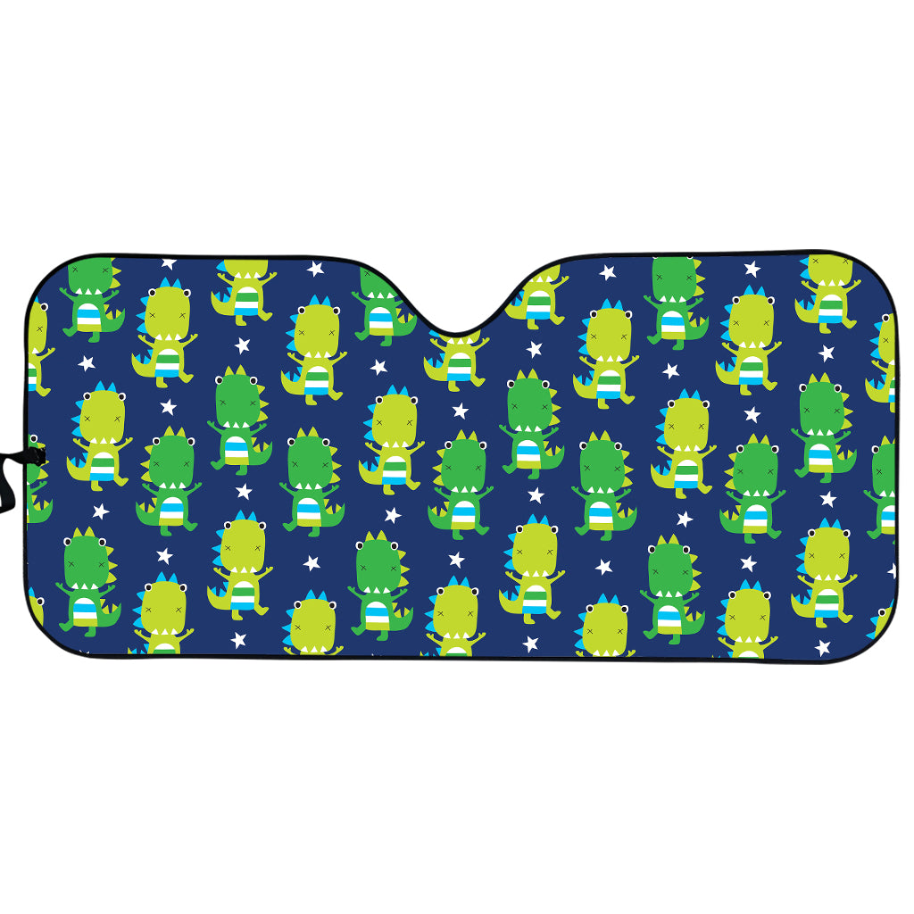 Cute Dino T-Rex Pattern Print Car Sun Shade