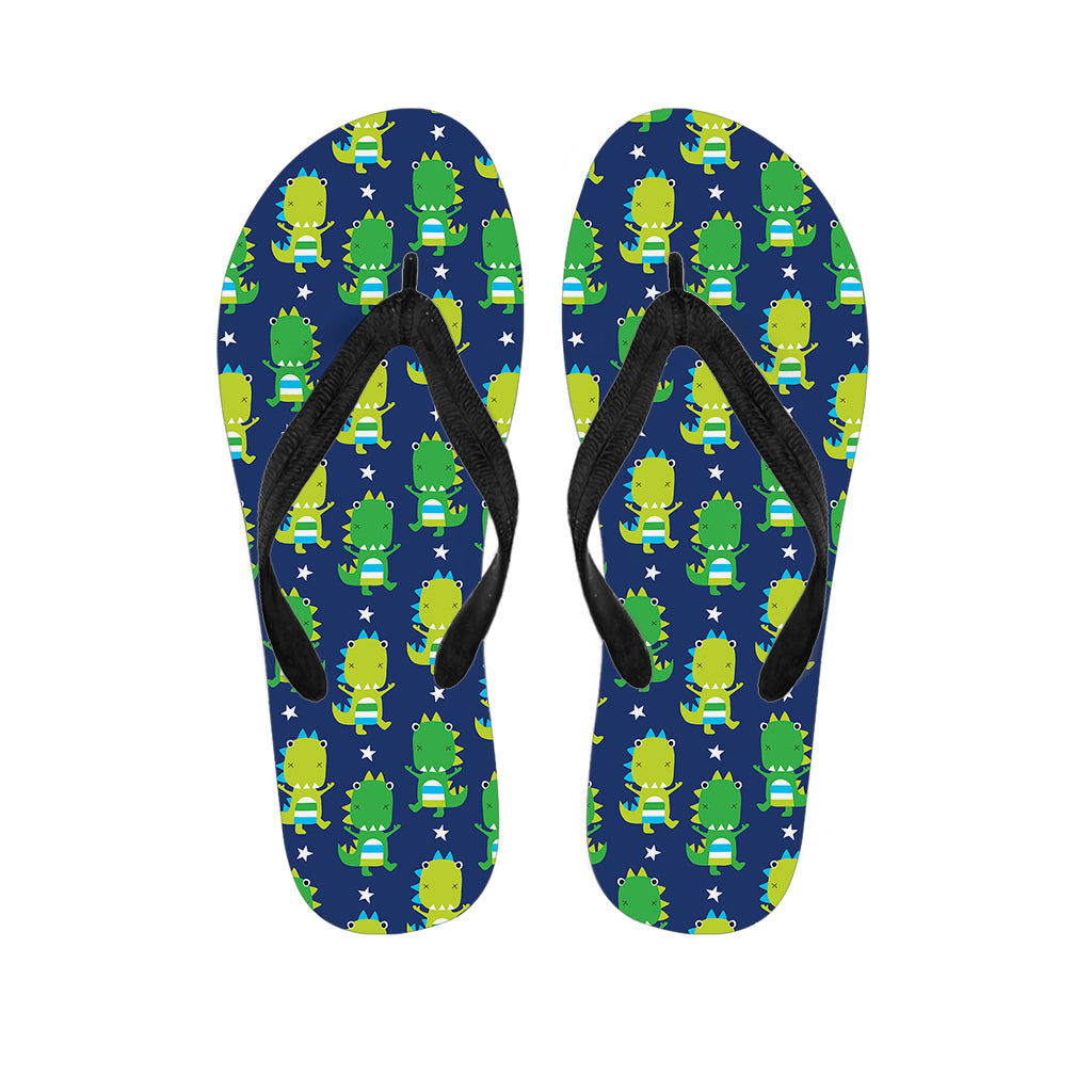 Cute Dino T-Rex Pattern Print Flip Flops