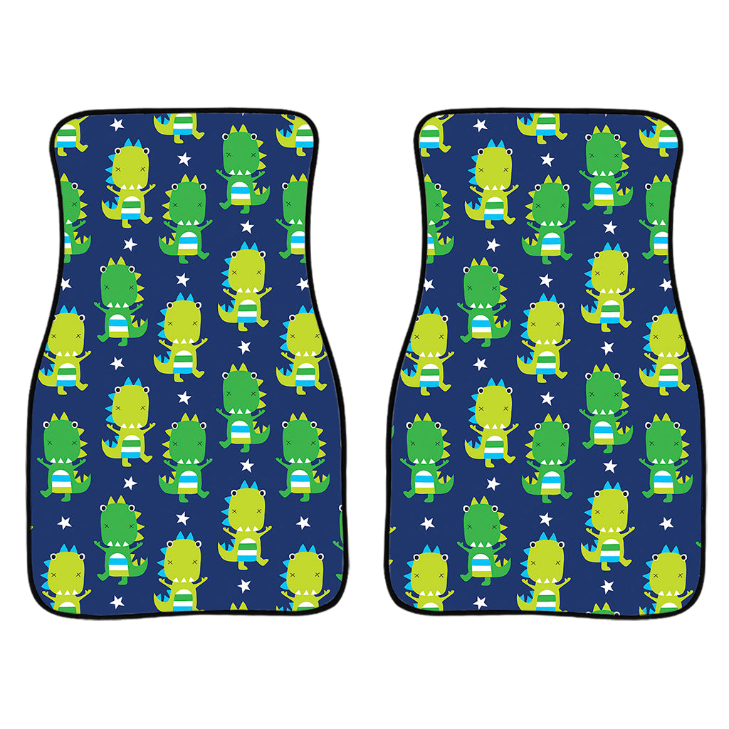 Cute Dino T-Rex Pattern Print Front Car Floor Mats