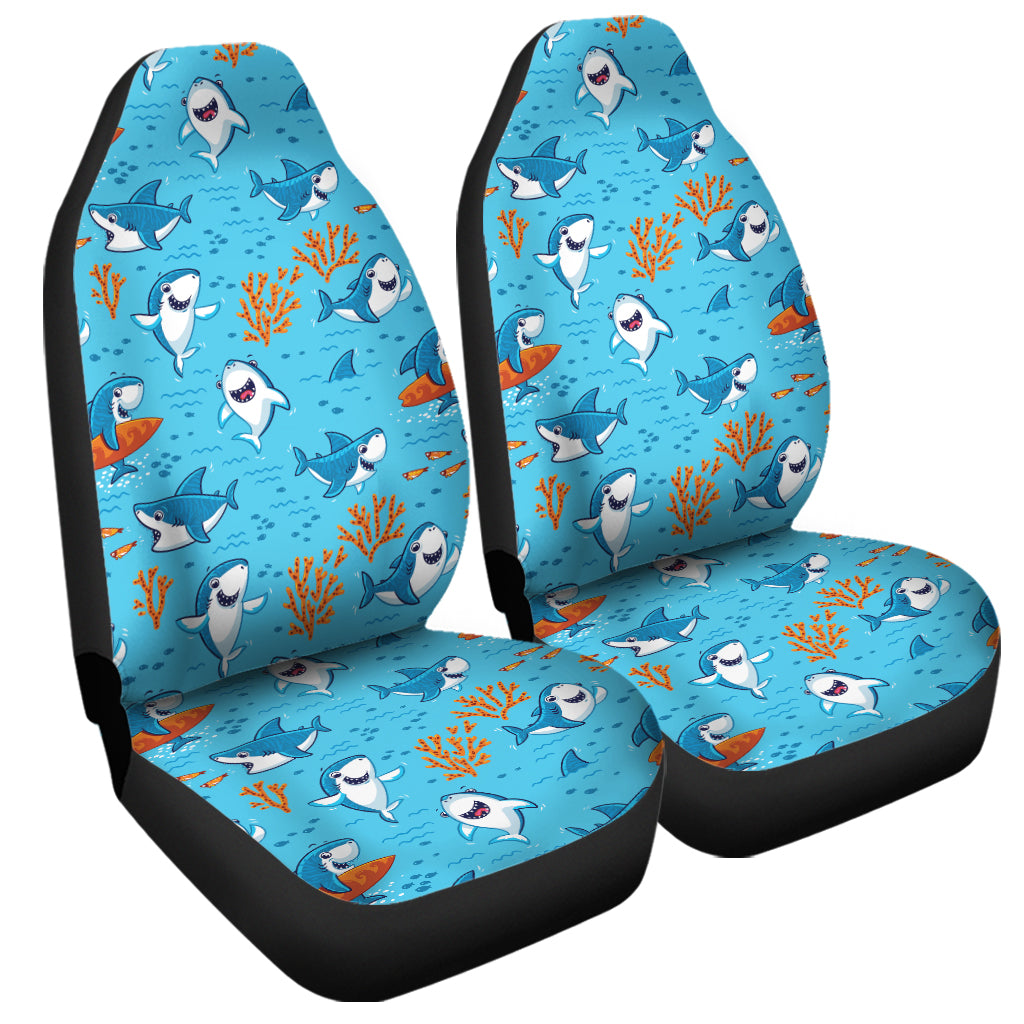 Cute Shark Pattern Print Universal Fit Car Seat Covers