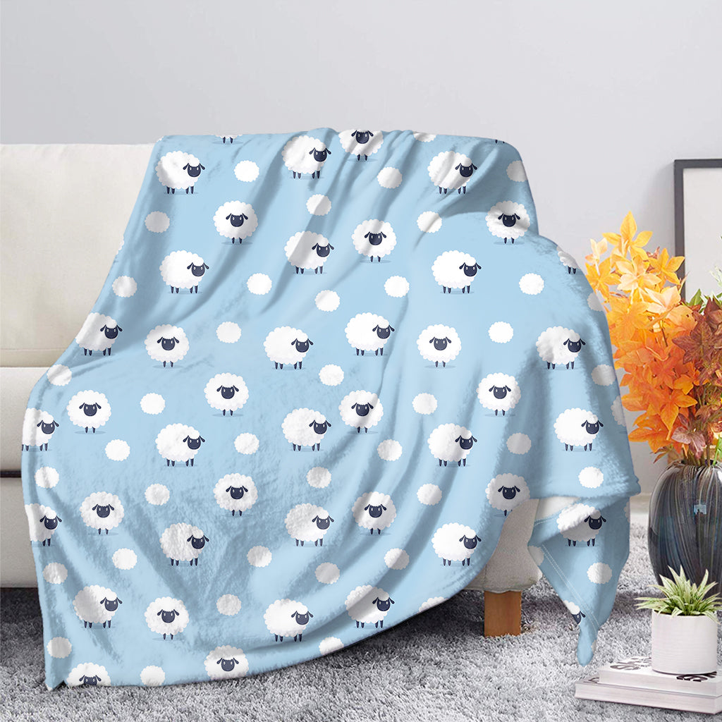 Cute Sheep Pattern Print Blanket