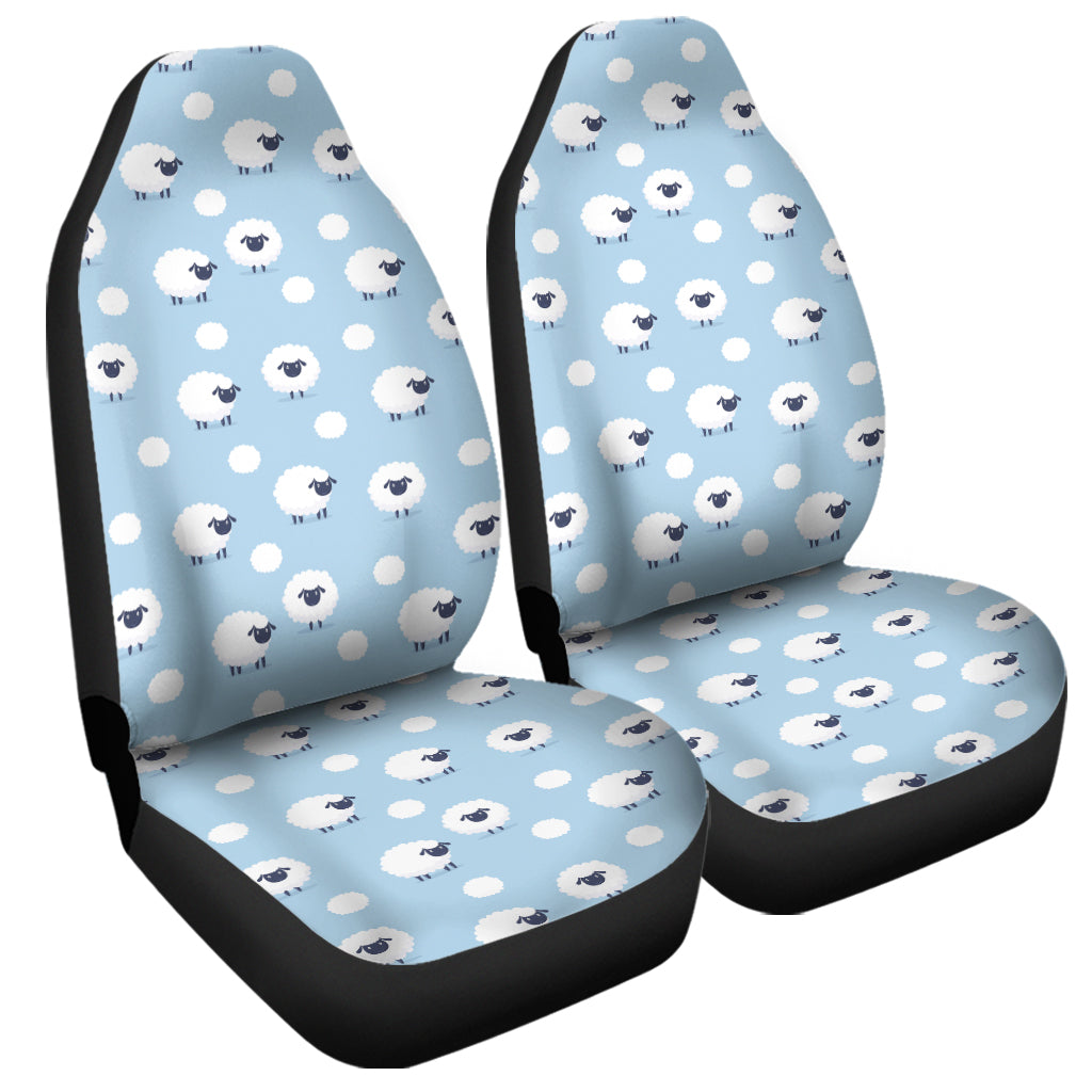 Cute Sheep Pattern Print Universal Fit Car Seat Covers