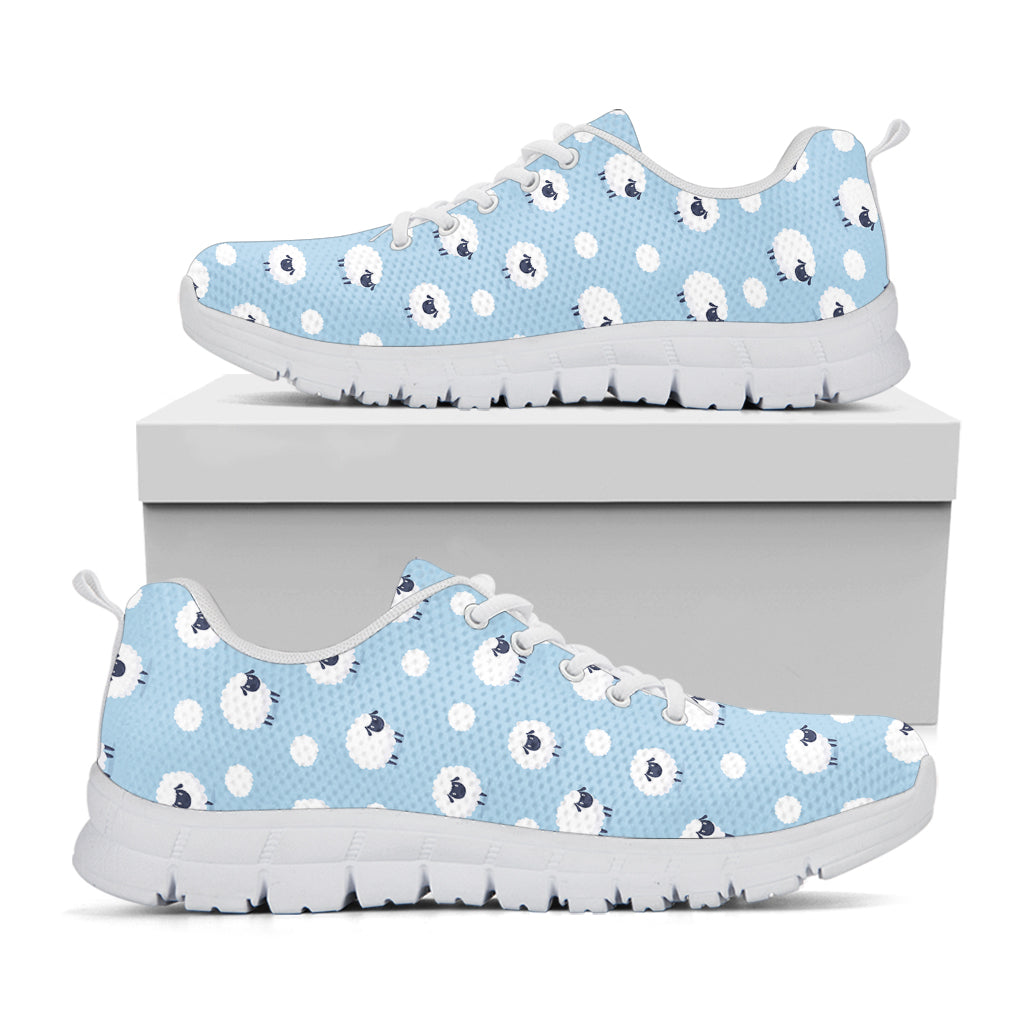 Cute Sheep Pattern Print White Sneakers