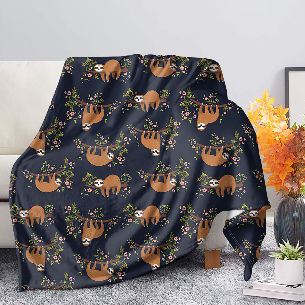 Cute Sloth Pattern Print Blanket