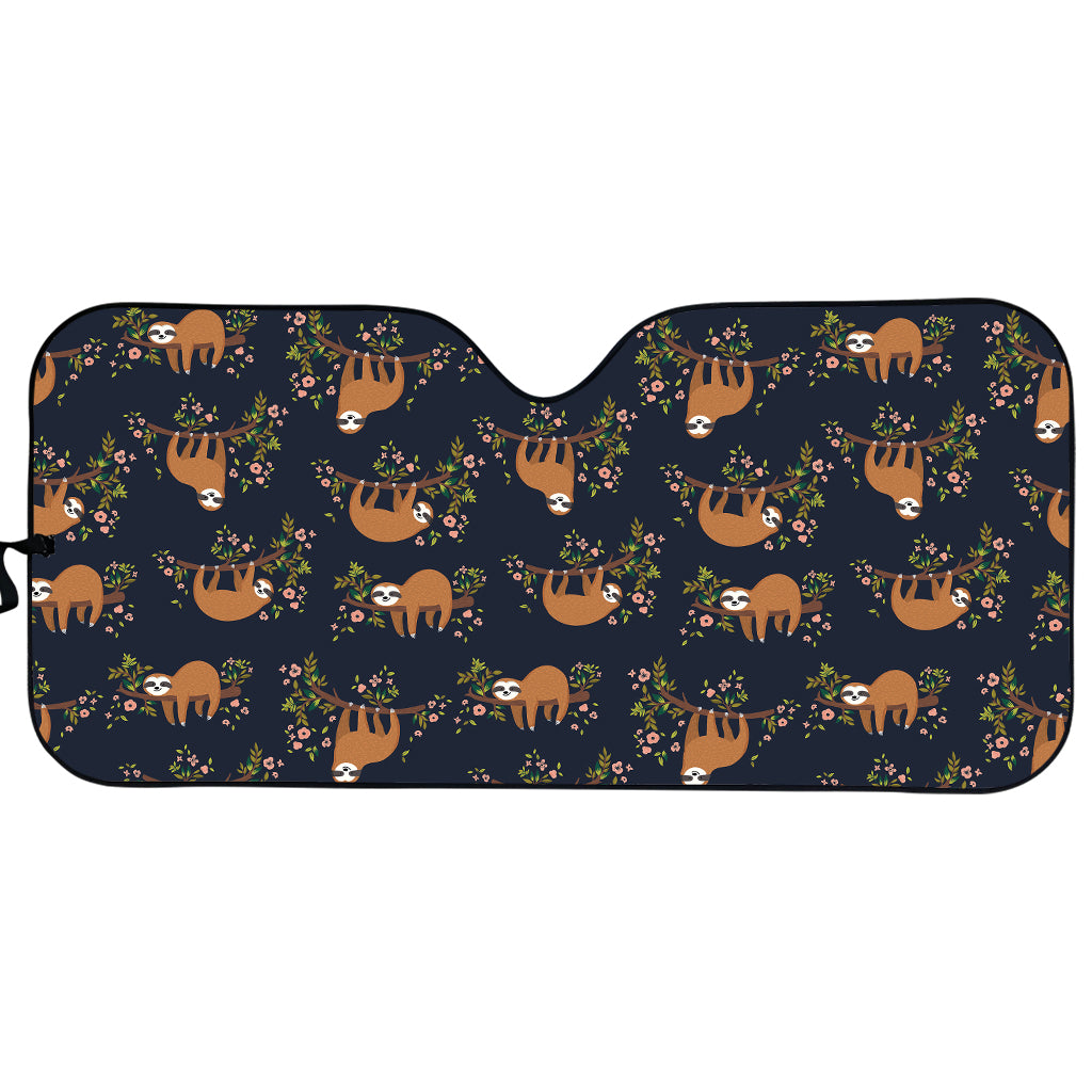 Cute Sloth Pattern Print Car Sun Shade