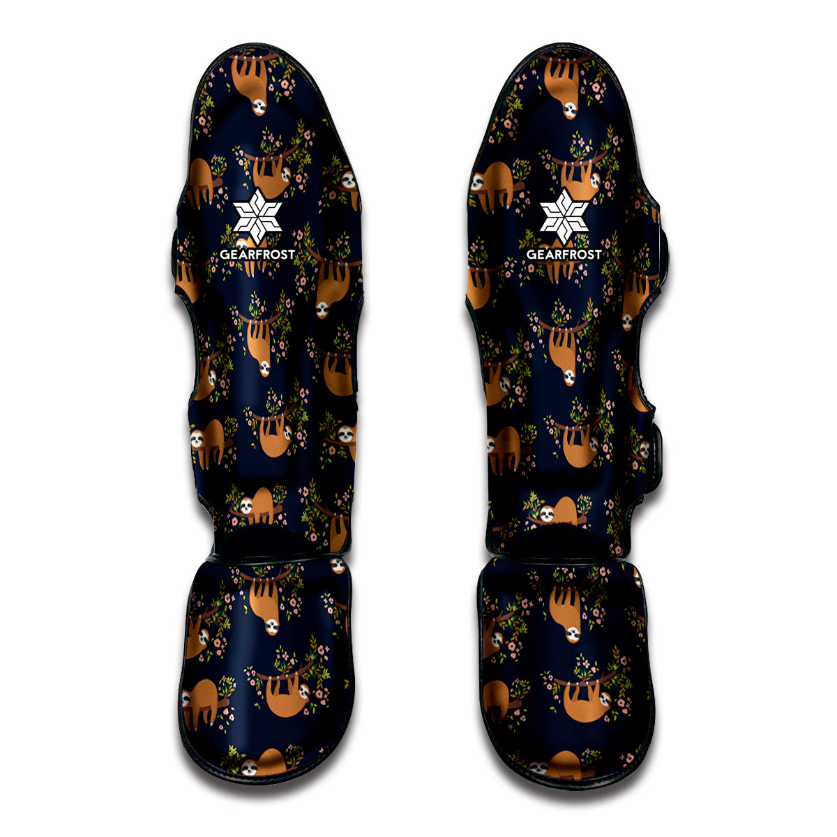 Cute Sloth Pattern Print Muay Thai Shin Guards