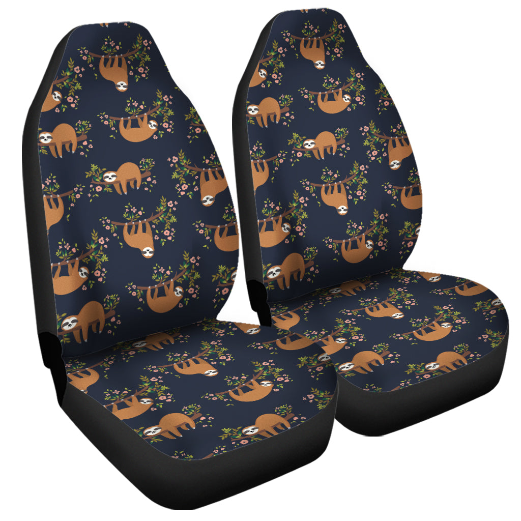 Cute Sloth Pattern Print Universal Fit Car Seat Covers