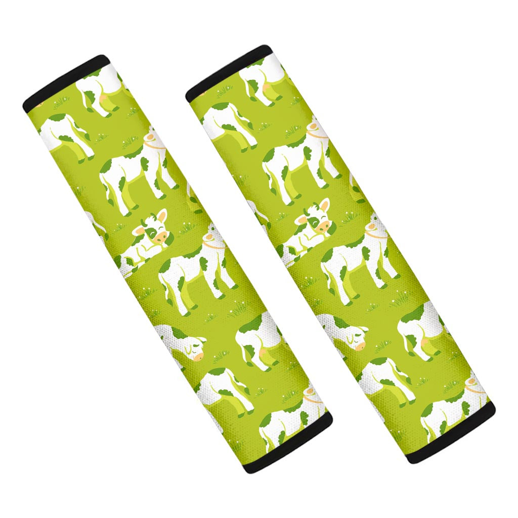 Cute Smiley Cow Pattern Print Car Seat Belt Covers