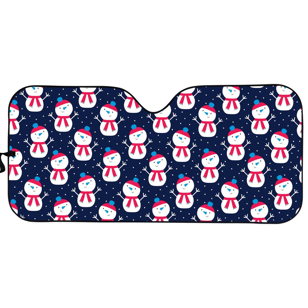 Cute Snowman Pattern Print Car Sun Shade