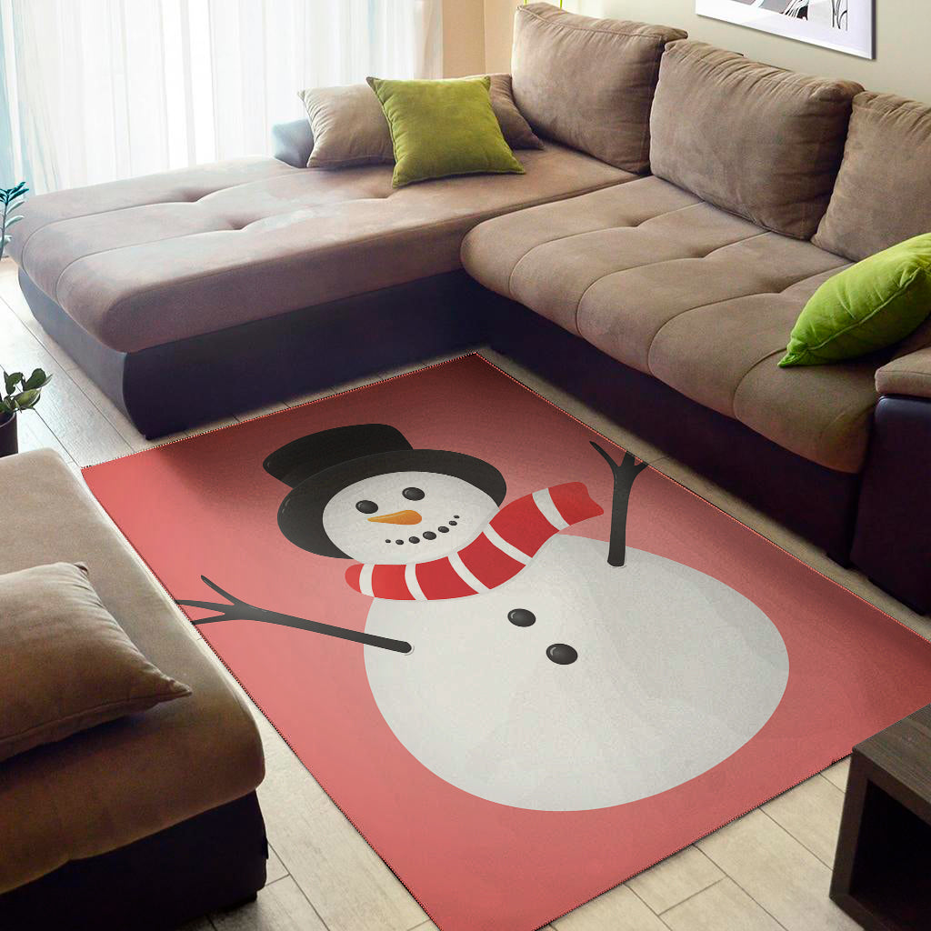 Cute Snowman Print Area Rug