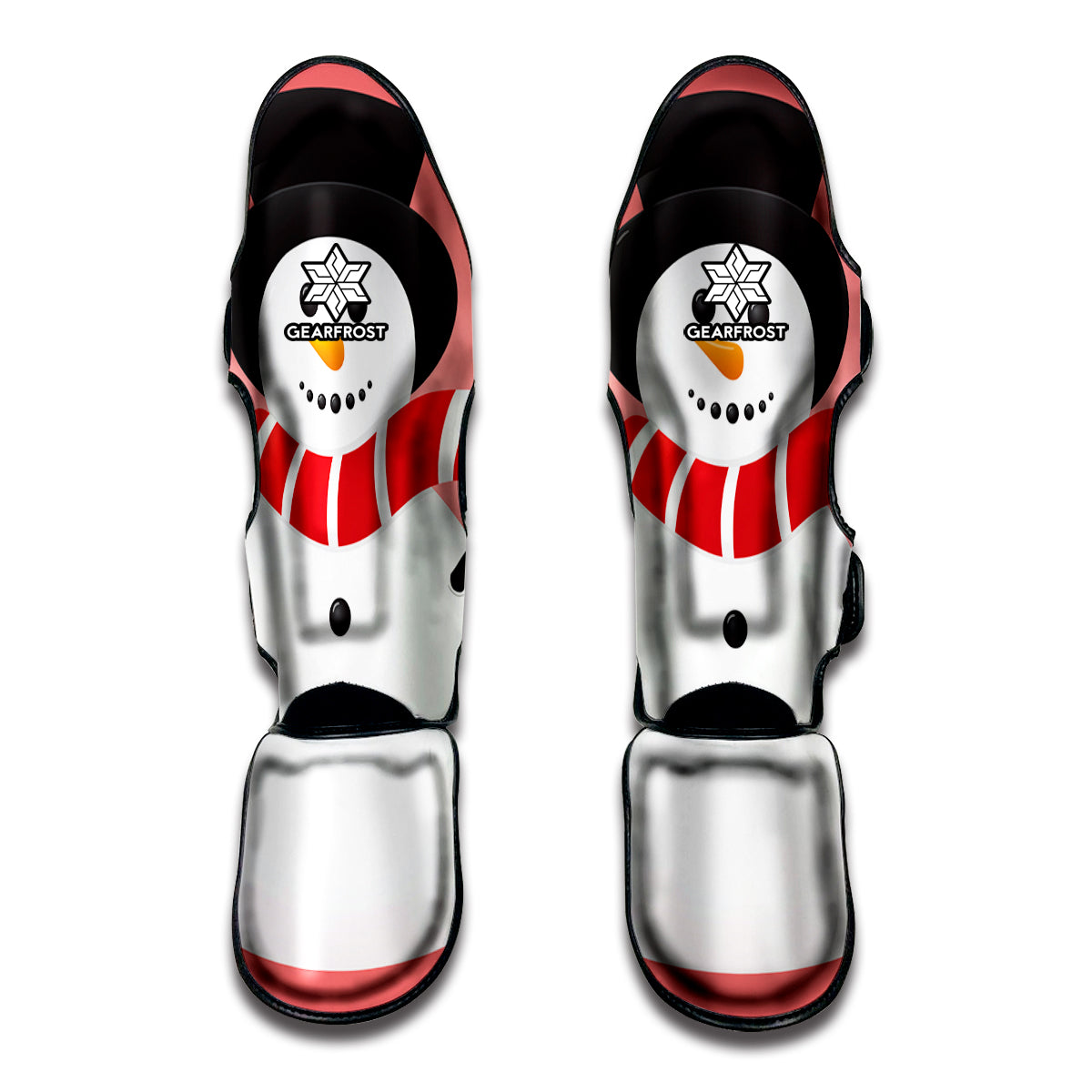 Cute Snowman Print Muay Thai Shin Guards