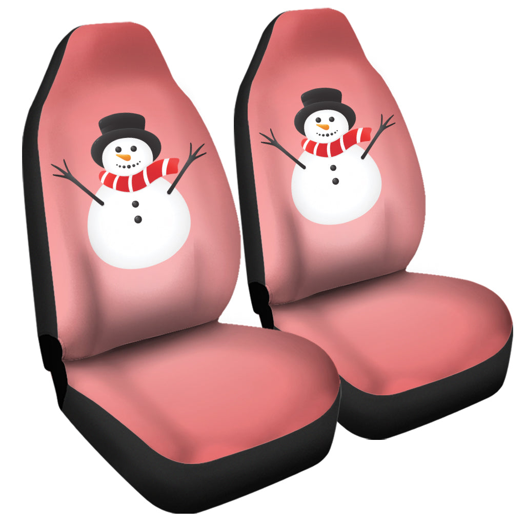 Cute Snowman Print Universal Fit Car Seat Covers