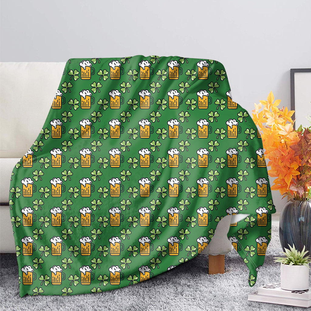 Cute St. Patrick's Day Pattern Print Blanket