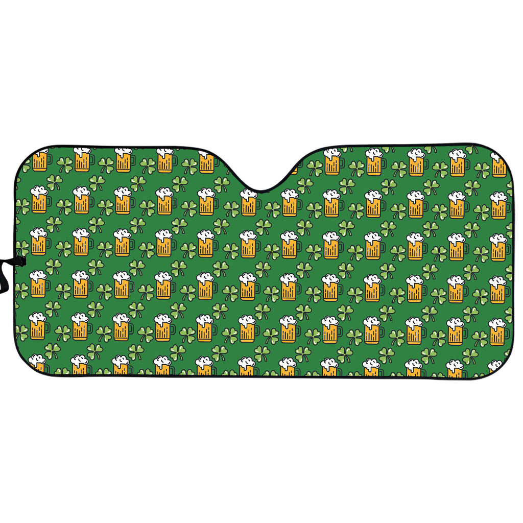 Cute St. Patrick's Day Pattern Print Car Sun Shade