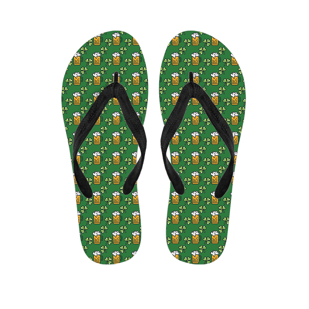 Cute St. Patrick's Day Pattern Print Flip Flops