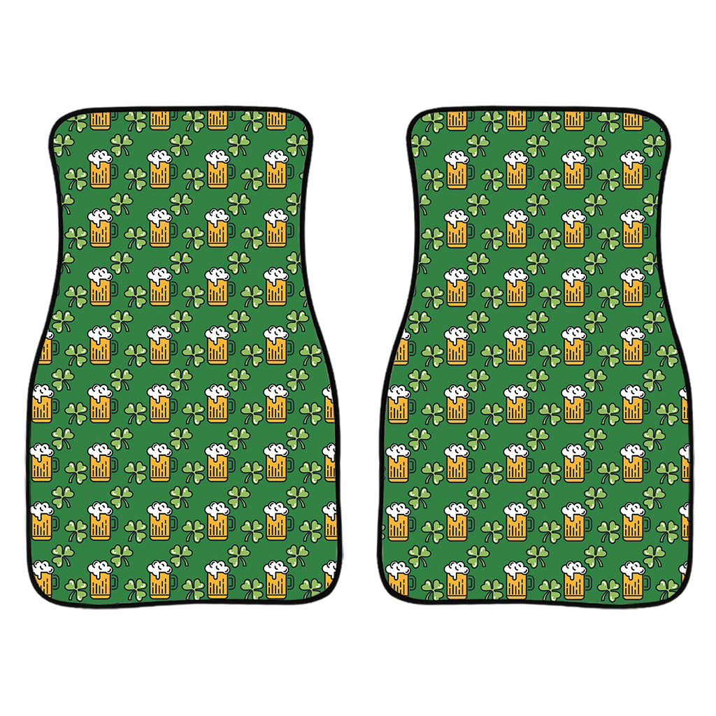 Cute St. Patrick's Day Pattern Print Front Car Floor Mats