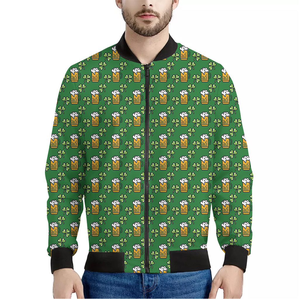 Cute St. Patrick's Day Pattern Print Men's Bomber Jacket