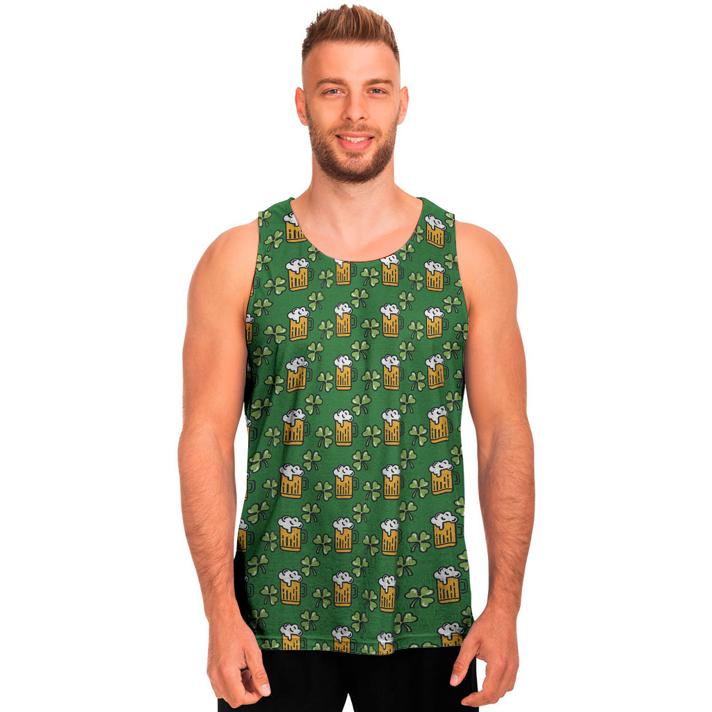 Cute St. Patrick's Day Pattern Print Men's Tank Top