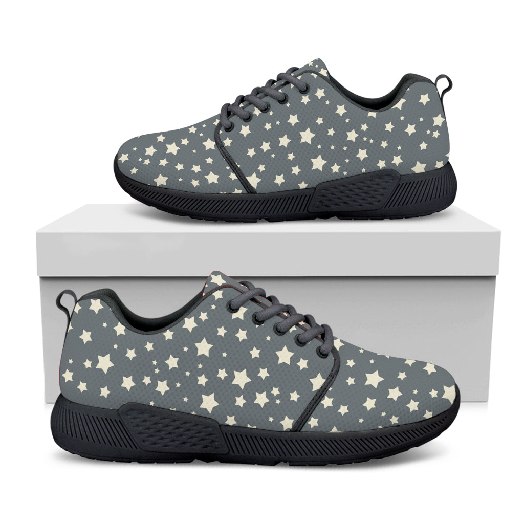 Cute Star Pattern Print Black Athletic Shoes