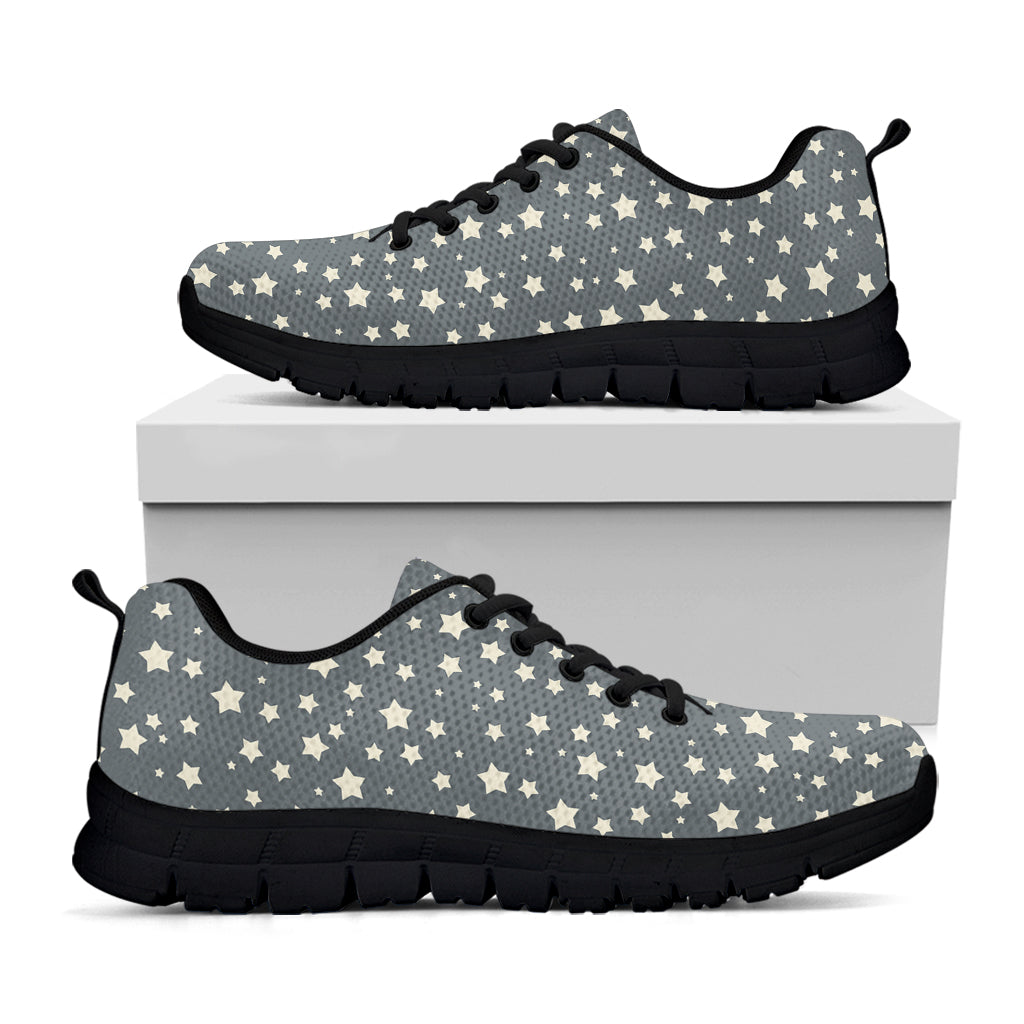 Cute Star Pattern Print Black Sneakers