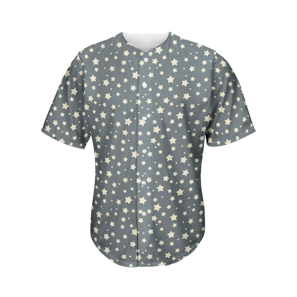 Cute Star Pattern Print Men's Baseball Jersey