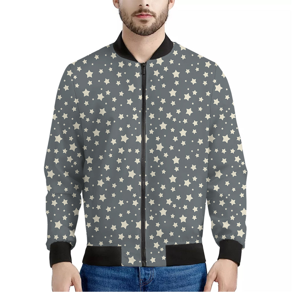 Cute Star Pattern Print Men's Bomber Jacket