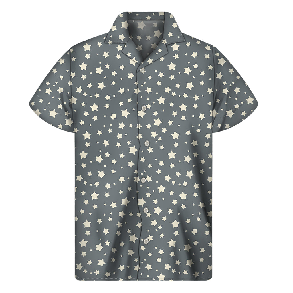 Cute Star Pattern Print Men's Short Sleeve Shirt