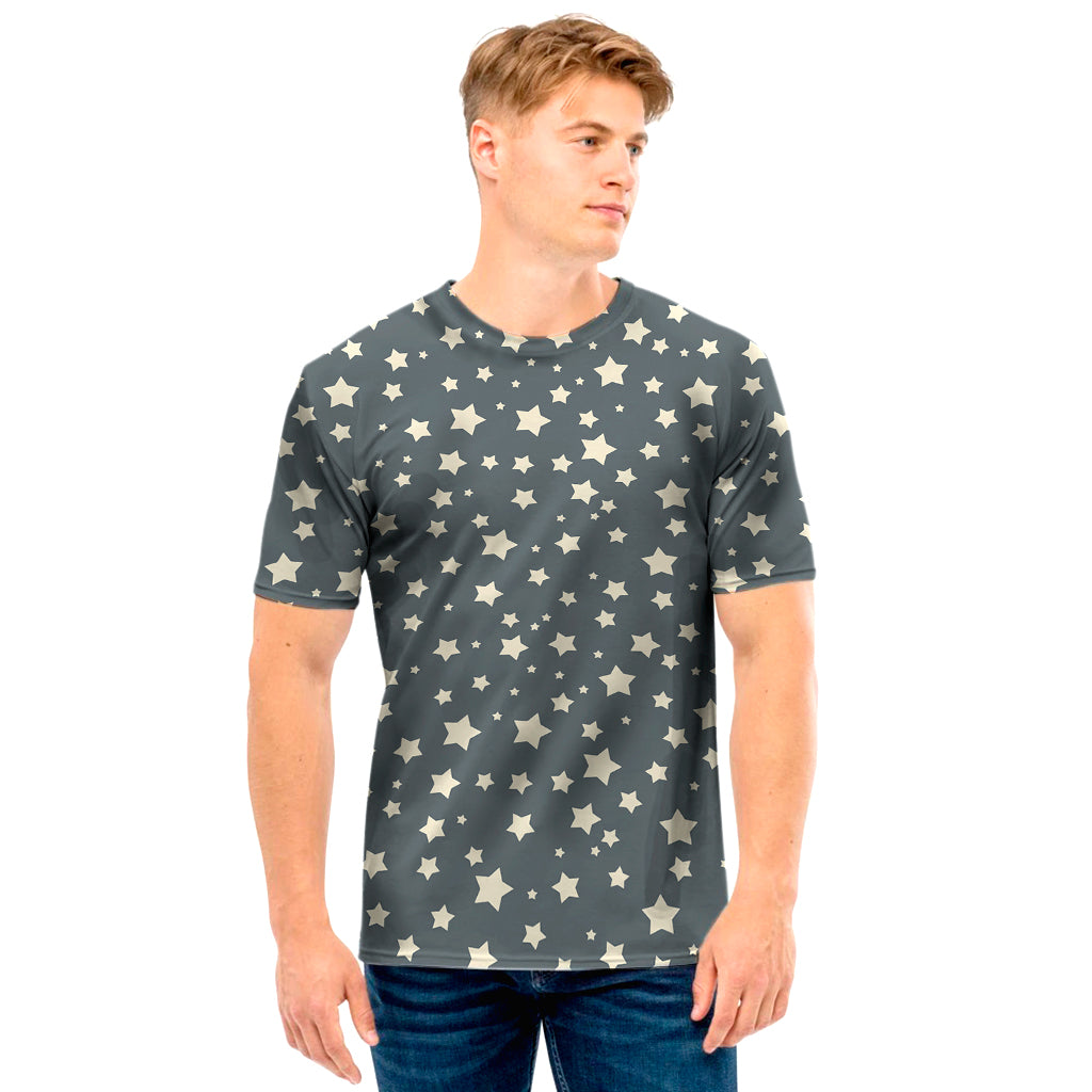 Cute Star Pattern Print Men's T-Shirt