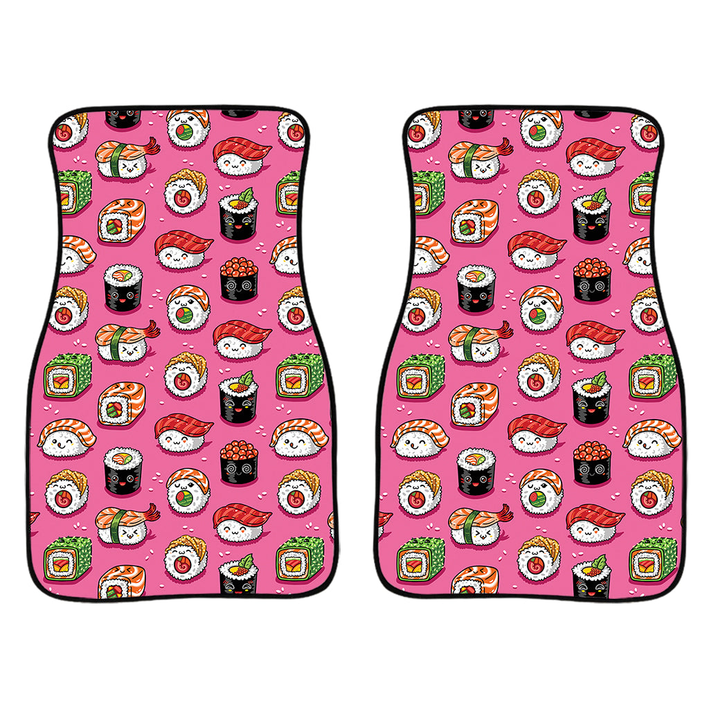 Cute Sushi And Rolls Pattern Print Front Car Floor Mats