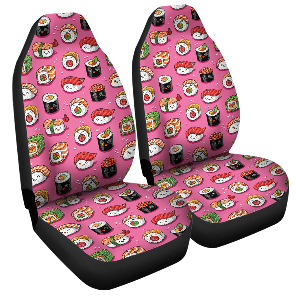 Cute Sushi And Rolls Pattern Print Universal Fit Car Seat Covers