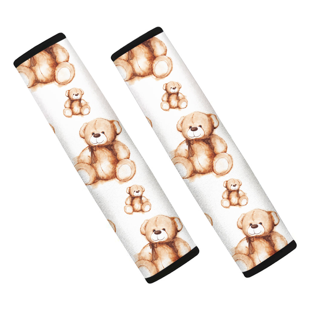 Cute Teddy Bear Pattern Print Car Seat Belt Covers