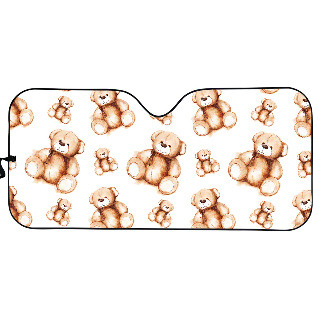 Cute Teddy Bear Pattern Print Car Sun Shade