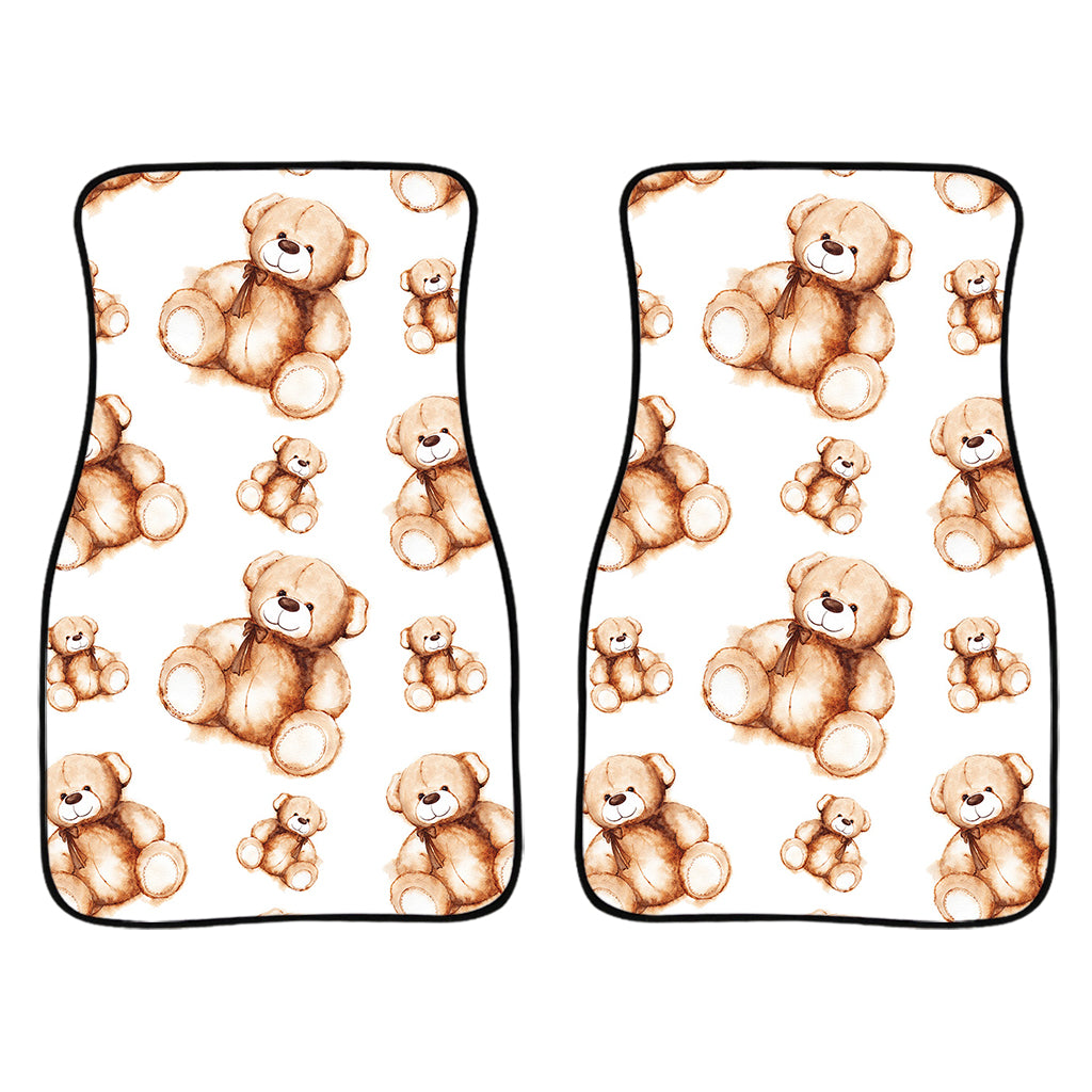 Cute Teddy Bear Pattern Print Front Car Floor Mats