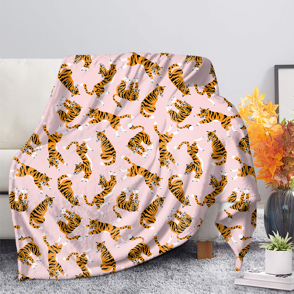 Cute Tiger Pattern Print Blanket