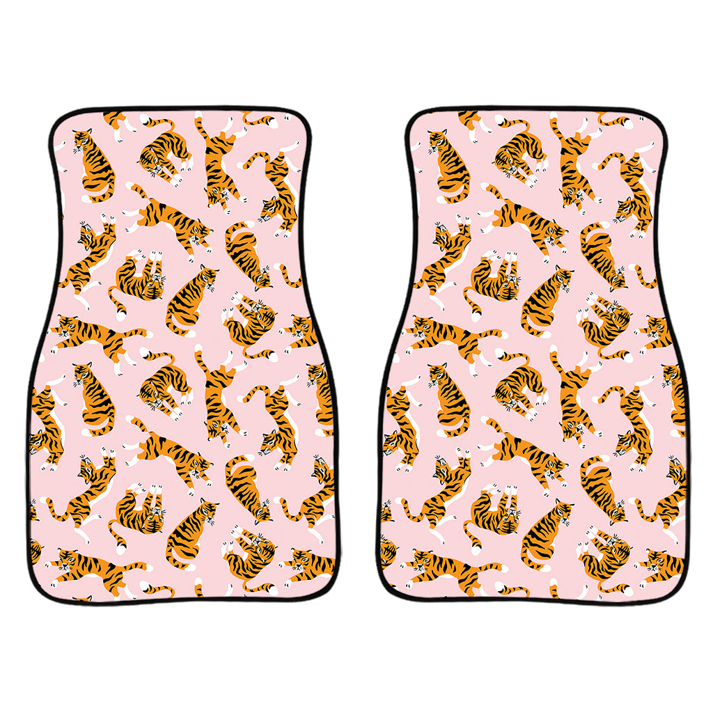 Cute Tiger Pattern Print Front Car Floor Mats