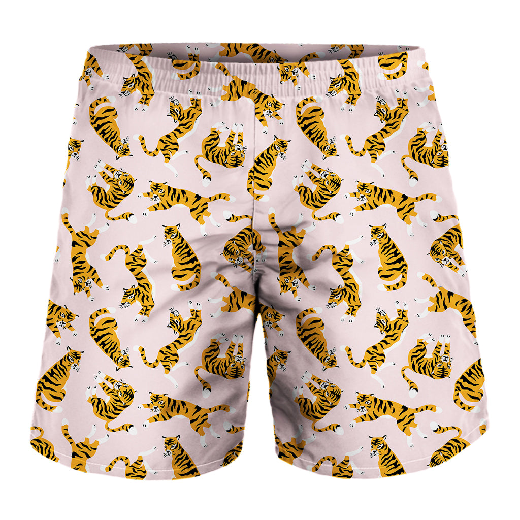 Cute Tiger Pattern Print Men's Shorts