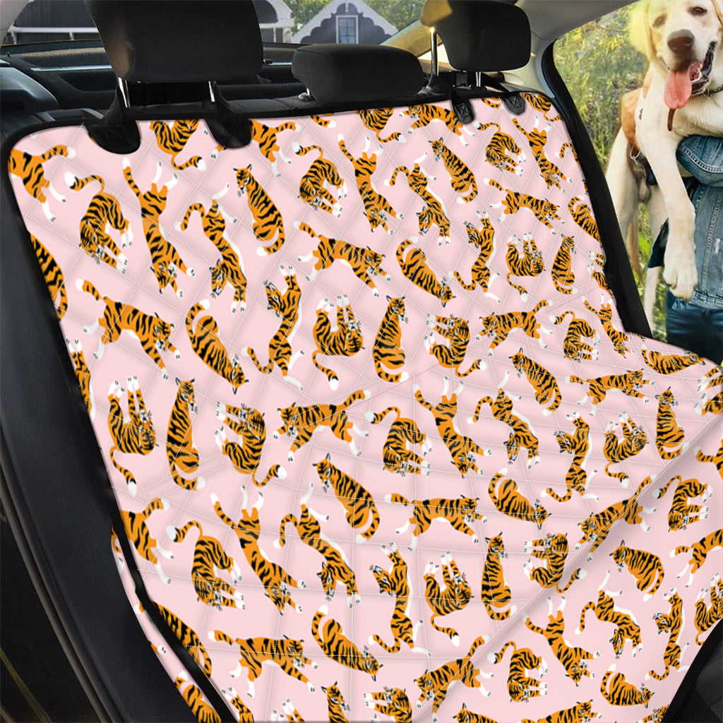 Cute Tiger Pattern Print Pet Car Back Seat Cover