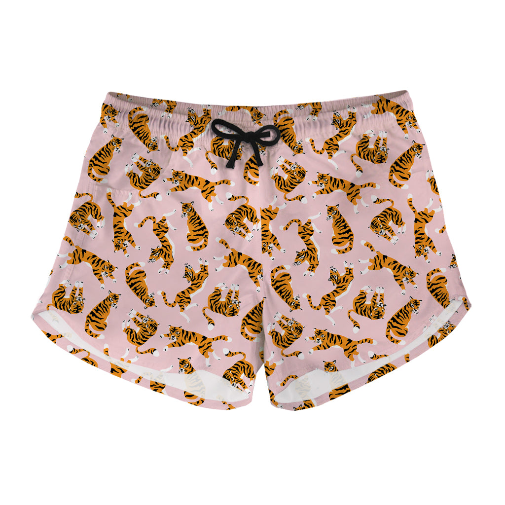 Cute Tiger Pattern Print Women's Shorts