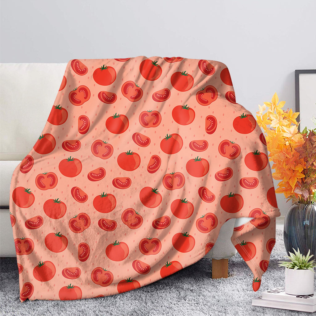 Cute Tomato Pattern Print Blanket